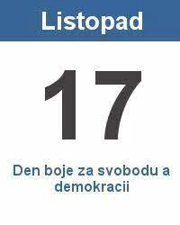 STÁTNÍ SVÁTEK 17. 11.